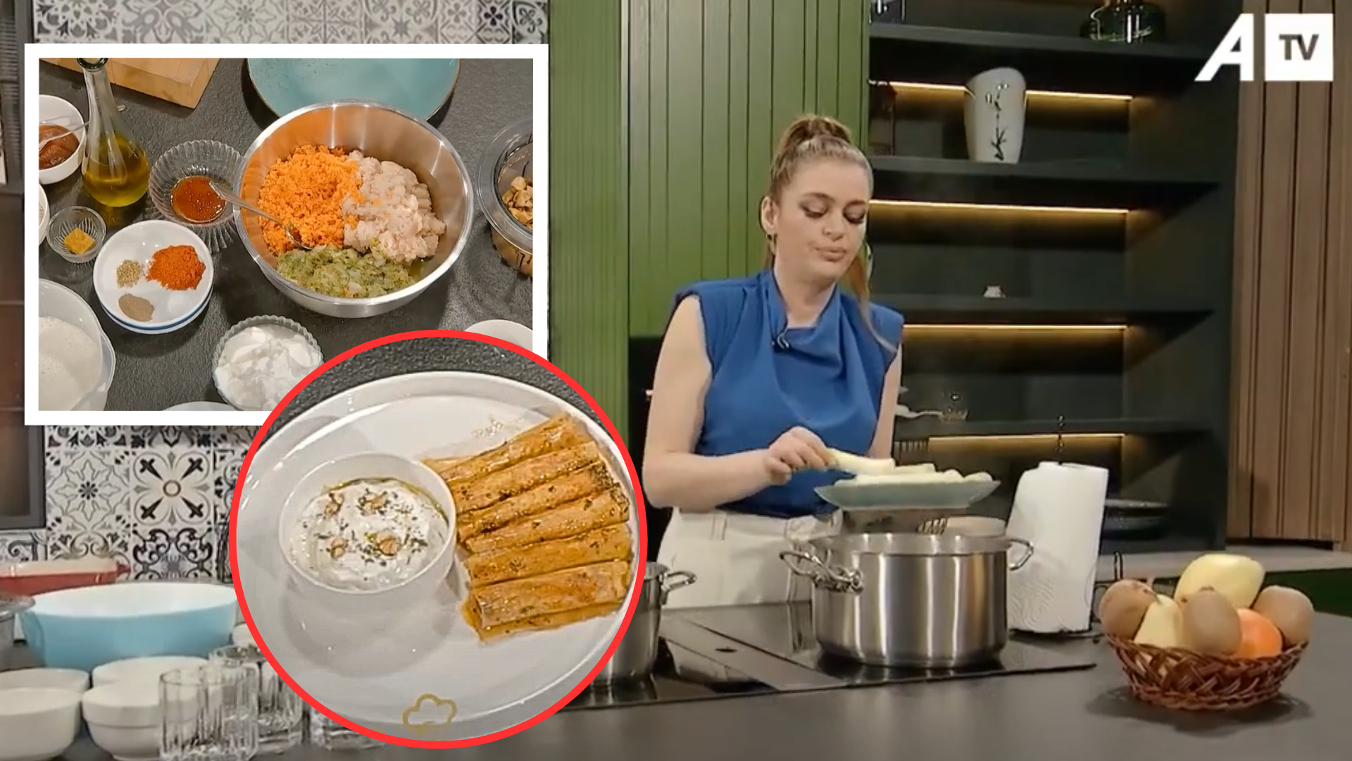 Receta e përgatitjes së sarmave me presh dhe mish pule