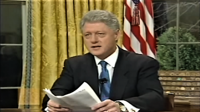 Fjalimi i Clintonit për përfundimin e luftës në Kosovë