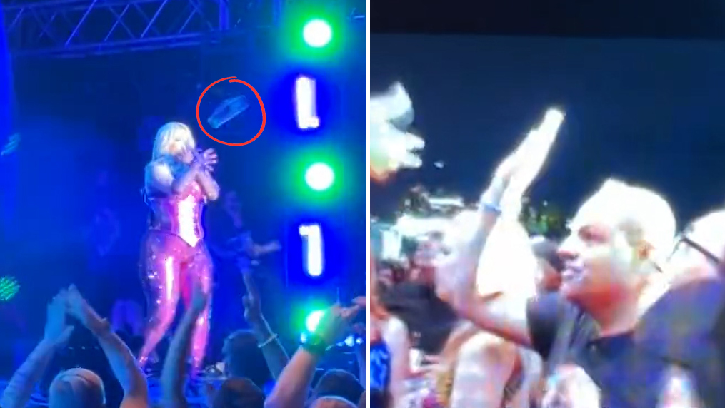 Kapet personi që e qëlloi me telefon Bebe Rexhën kur ajo bëri shqiponjën në koncert