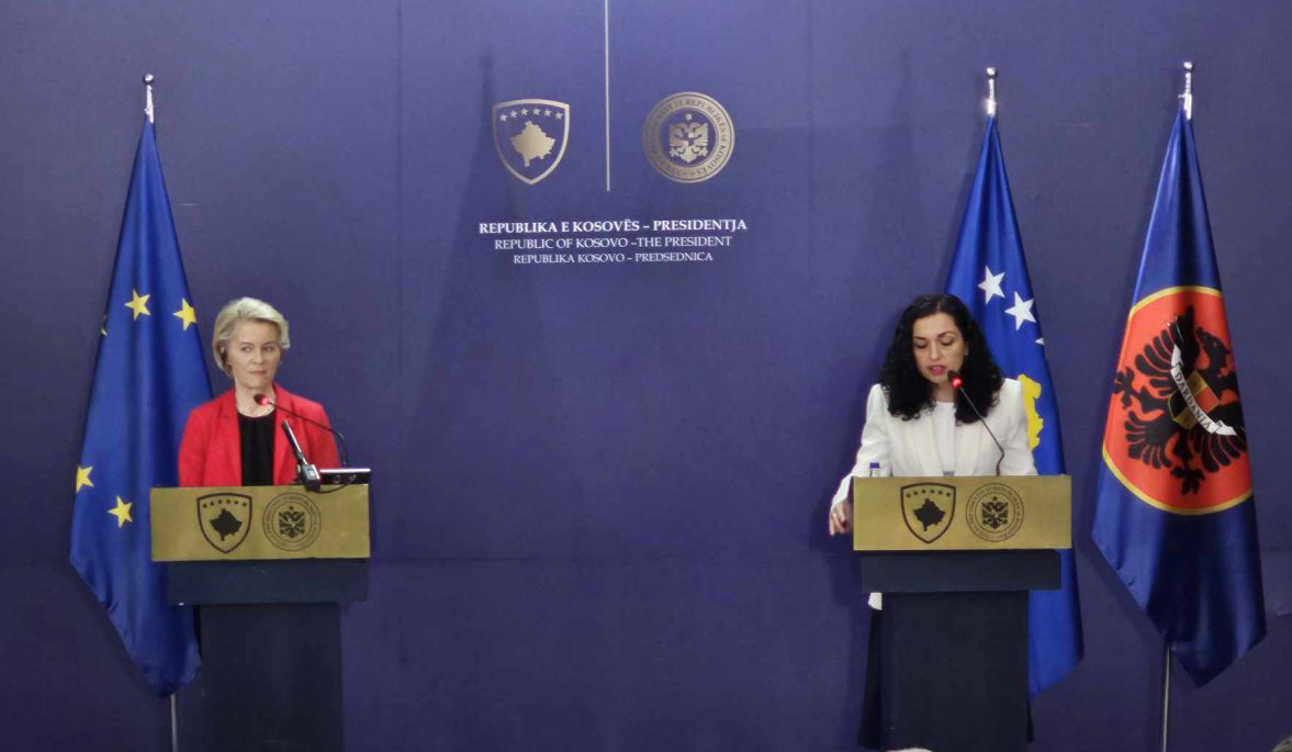 Osmani thotë se Von der Leyen ia prezantoi planin e ri të zgjerimit: Të hiqen masat, jemi angazhuar për de-eskalim