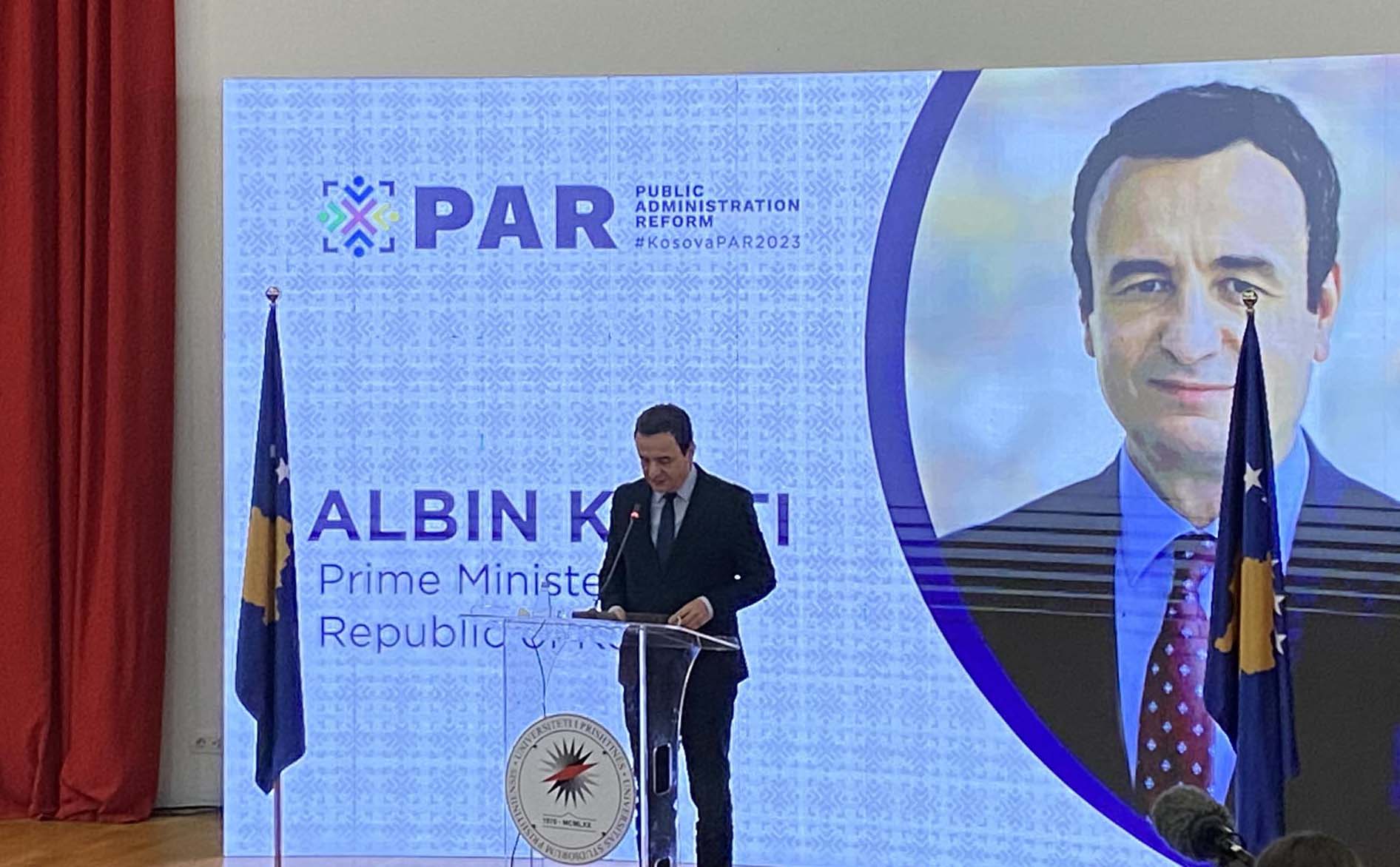 Kurti: Cilësia e administratës publike garanton anëtarësimin në Bashkimin Evropian