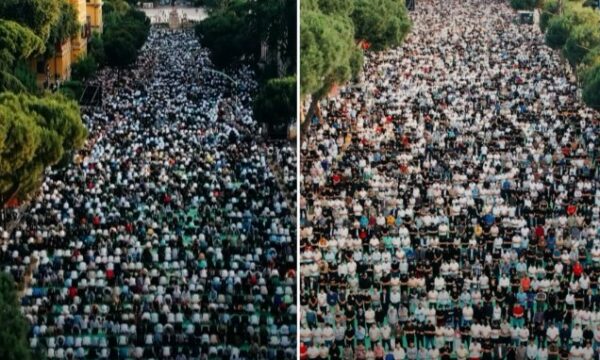 Festa e Kurban Bajramit në Shqipëri: Ceremonia e faljes në Tiranë u zhvillua në bulevardin “Dëshmorët e Kombit”