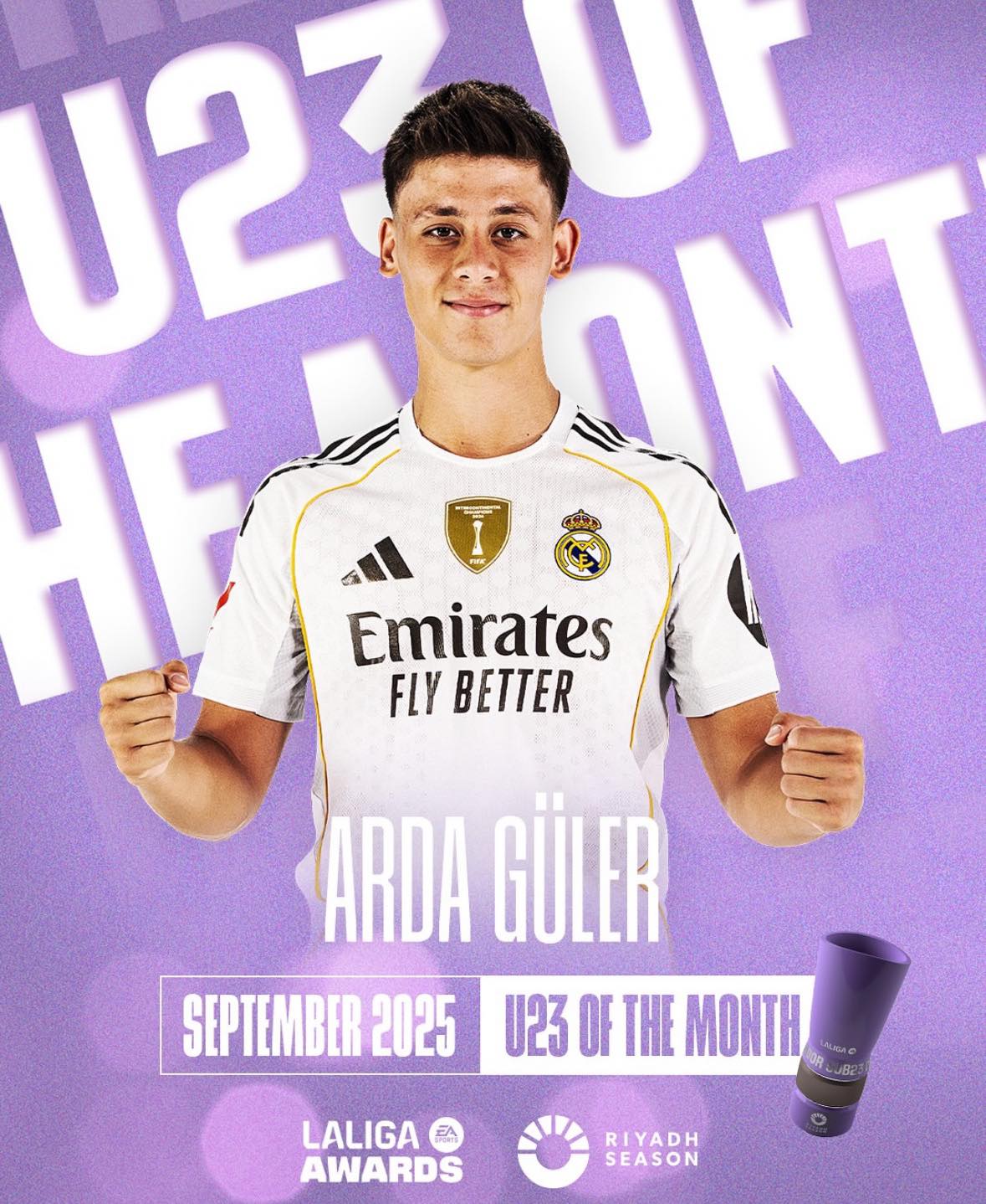Arda Güler shpallet Lojtari i Muajit U-23 në La Liga