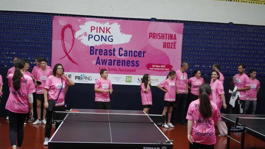 Turneu “PINK-PONG” në Prishtinë: Sport për vetëdijesim kundër kancerit të gjirit