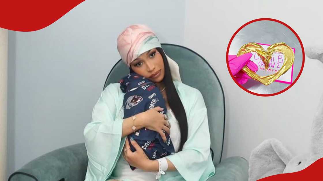 Cardi B shndërron kordonin e kërthizës së foshnjës së saj në varëse të artë