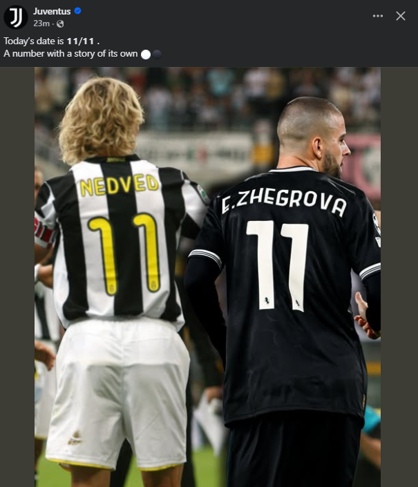 Juventus përkujton “magjinë” e numrit 11 me Zhegrovën dhe Nedved