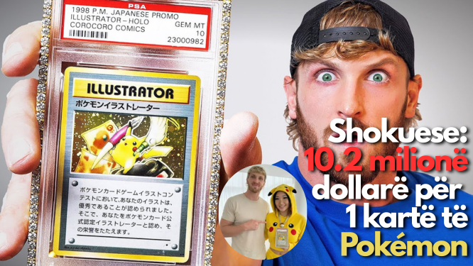 Çmenduri milionëshe – Emmie Bunni ofron 10.2 milionë dollarë për kartën e rrallë të “Pokémon” të Logan Paul