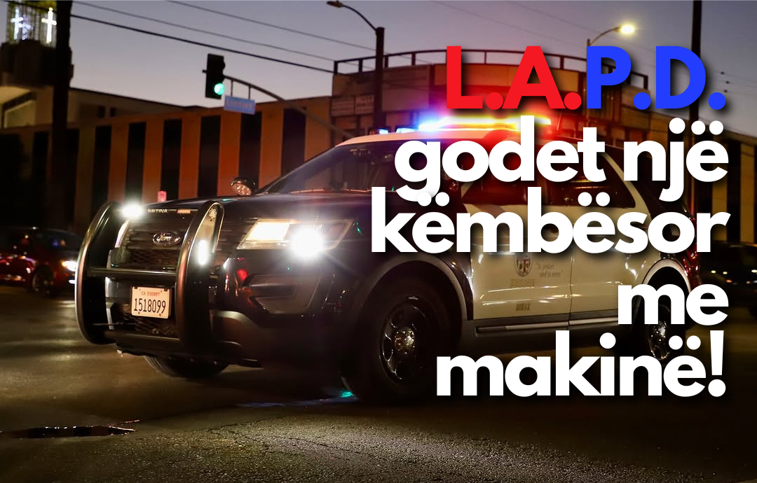 Kaos në Qendër të L.A.! – Makina e Policisë përplas këmbësorin (VIDEO)