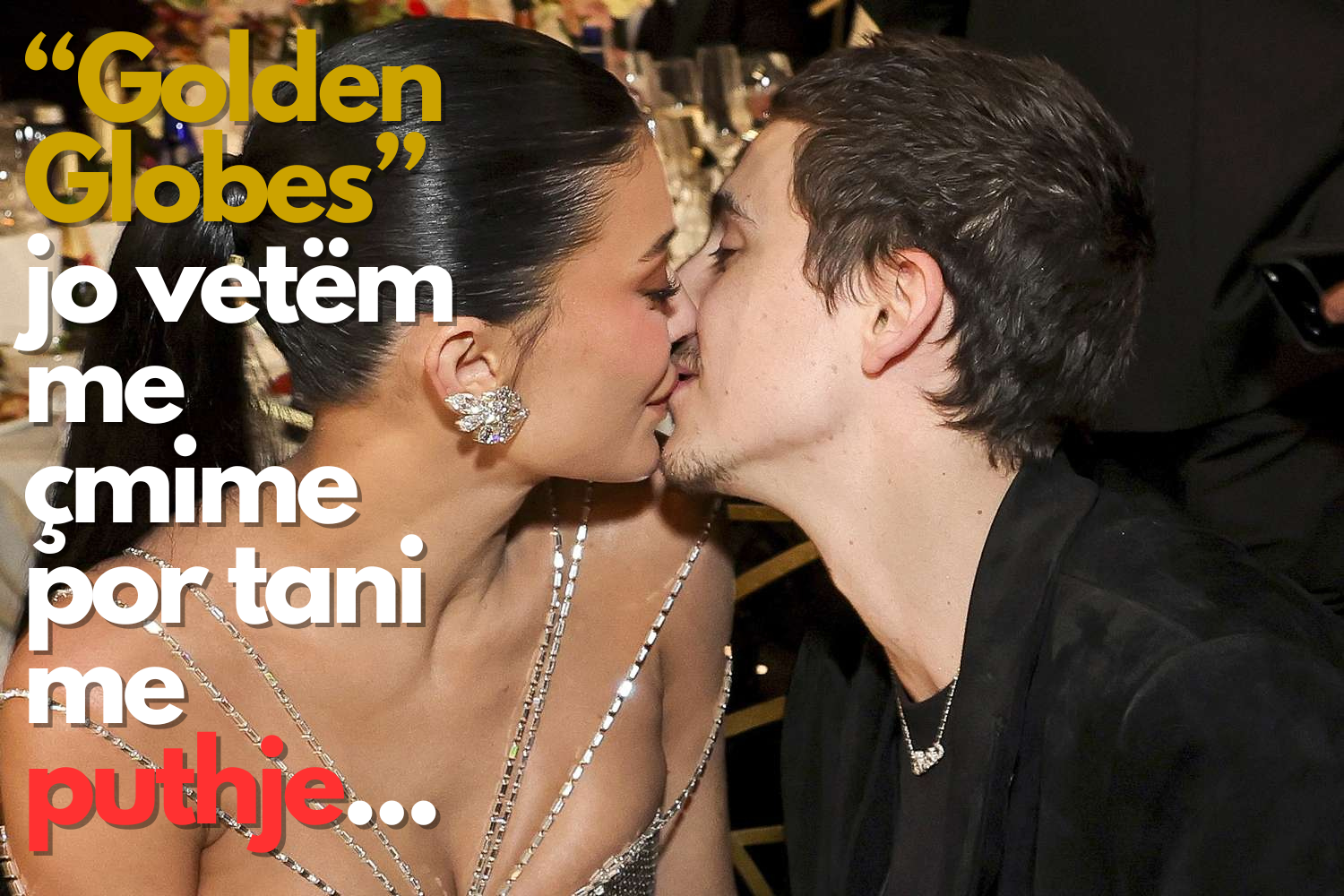 Kyle Jenner and Timothée Chalamet i vënë flakën “Golden Globes” me një puthje të zjarrtë