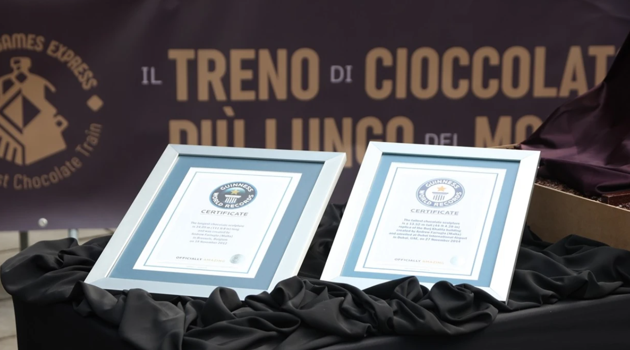 Treni prej çokollate i gjatë prej 55,27 metra hyn në Librin e Rekordeve Guinness