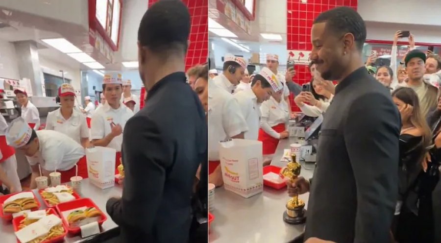 VIDEO/ Fitoi çmimin Oscar si aktori më i mirë, ylli hollivudian feston triumfin duke ngrënë një hamburger