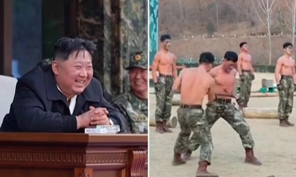 Ushtarët koreano-veriorë stërvitje ekstreme para Kim Jong-Un, thyejnë betonin me kokë – Diktatori i shijon stërvitjet ekstreme