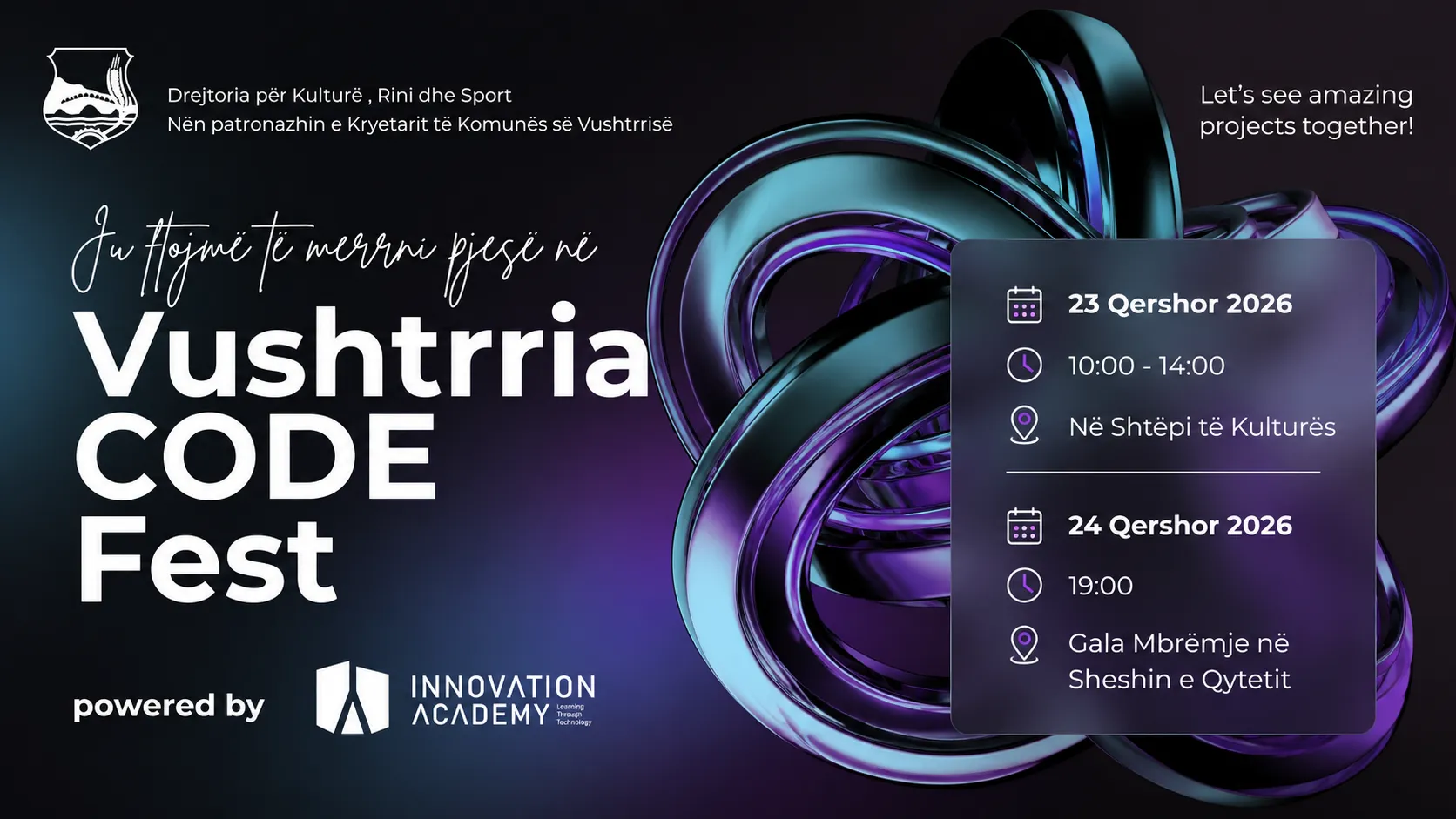 “Vushtrria Code Fest 2026” sjell dy ditë inovacion, robotikë dhe inteligjencë artificiale