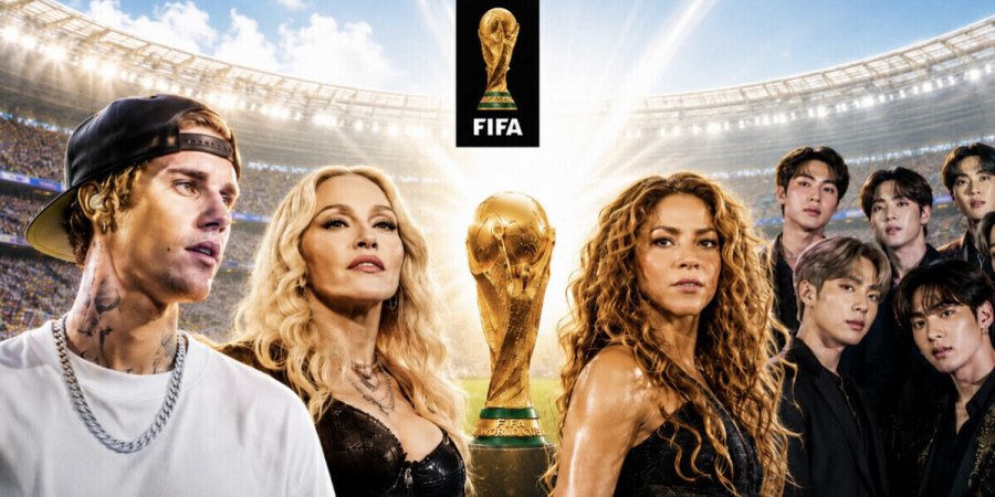 Justin Bieber i bashkohet Madonnës, Shakirës dhe BTS në super spektaklin e finales së Botërorit 2026