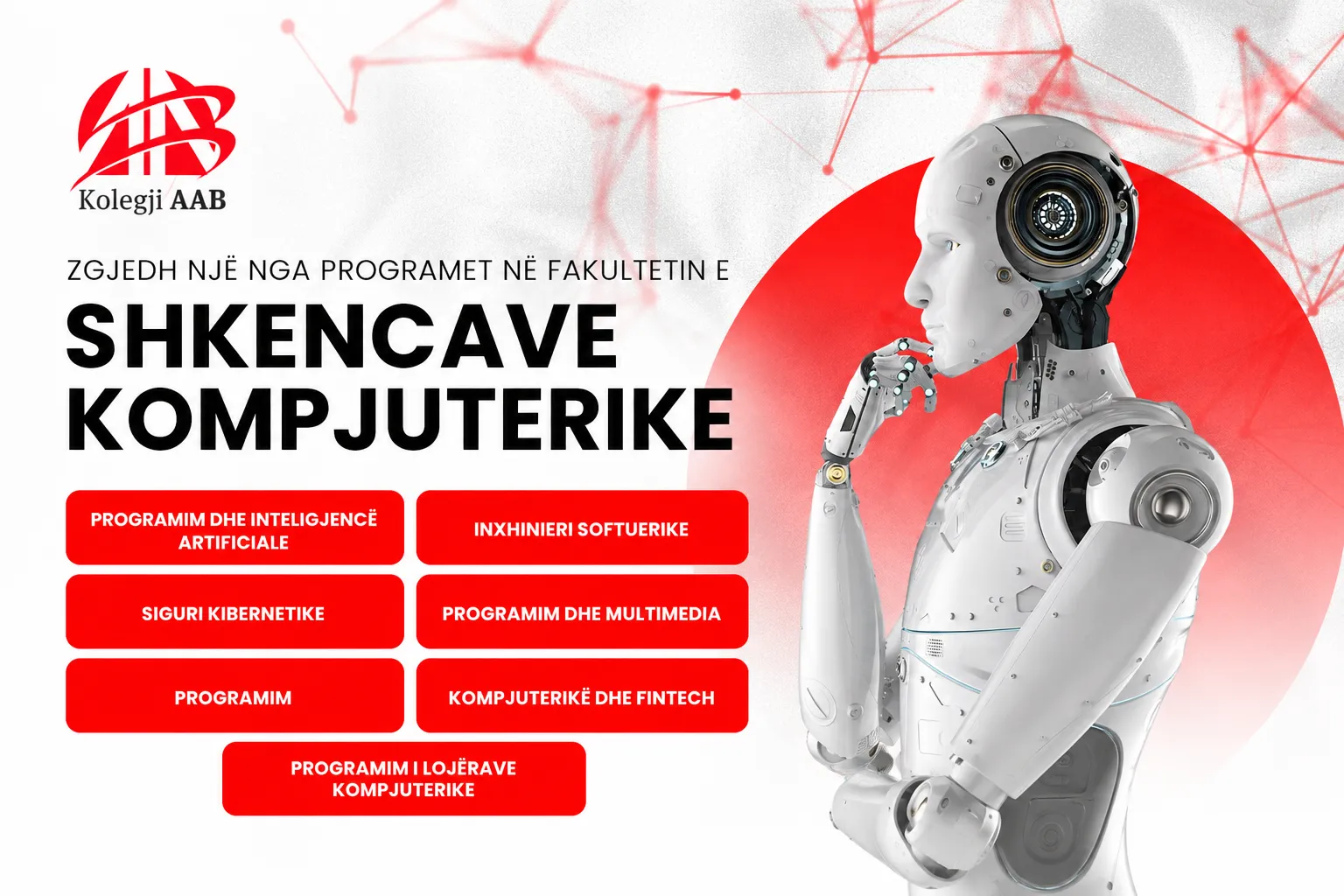 AAB hap regjistrimet në Fakultetin e Shkencave Kompjuterike: Programe moderne, bursë 30%