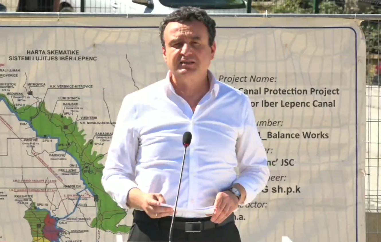 Përurohet rehabilitimi i një pjese të kanalit të Ibër-Lepencit, Kurti: Investim strategjik për mbrojtjen e kanalit dhe sigurinë ujore të vendit