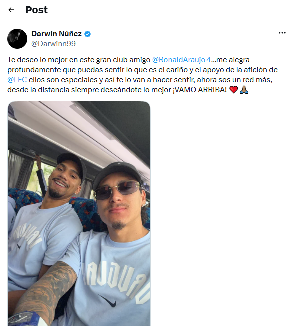 Darwin Nunez “zbulon” transferimin e Araujos te Liverpooli
