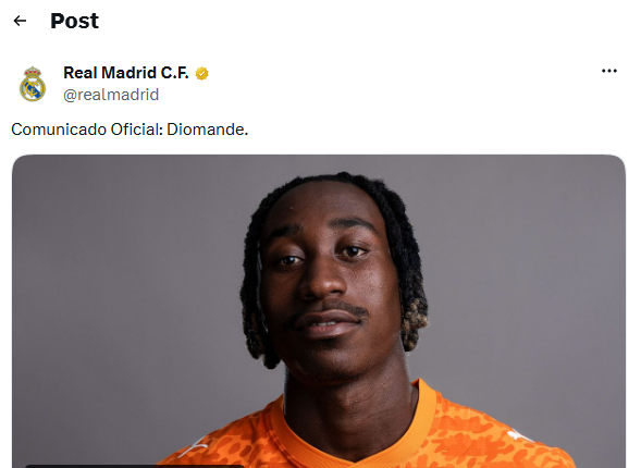 Real Madridi siguron një tjetër diamant, zyrtarizon transferimin e Yan Diomande