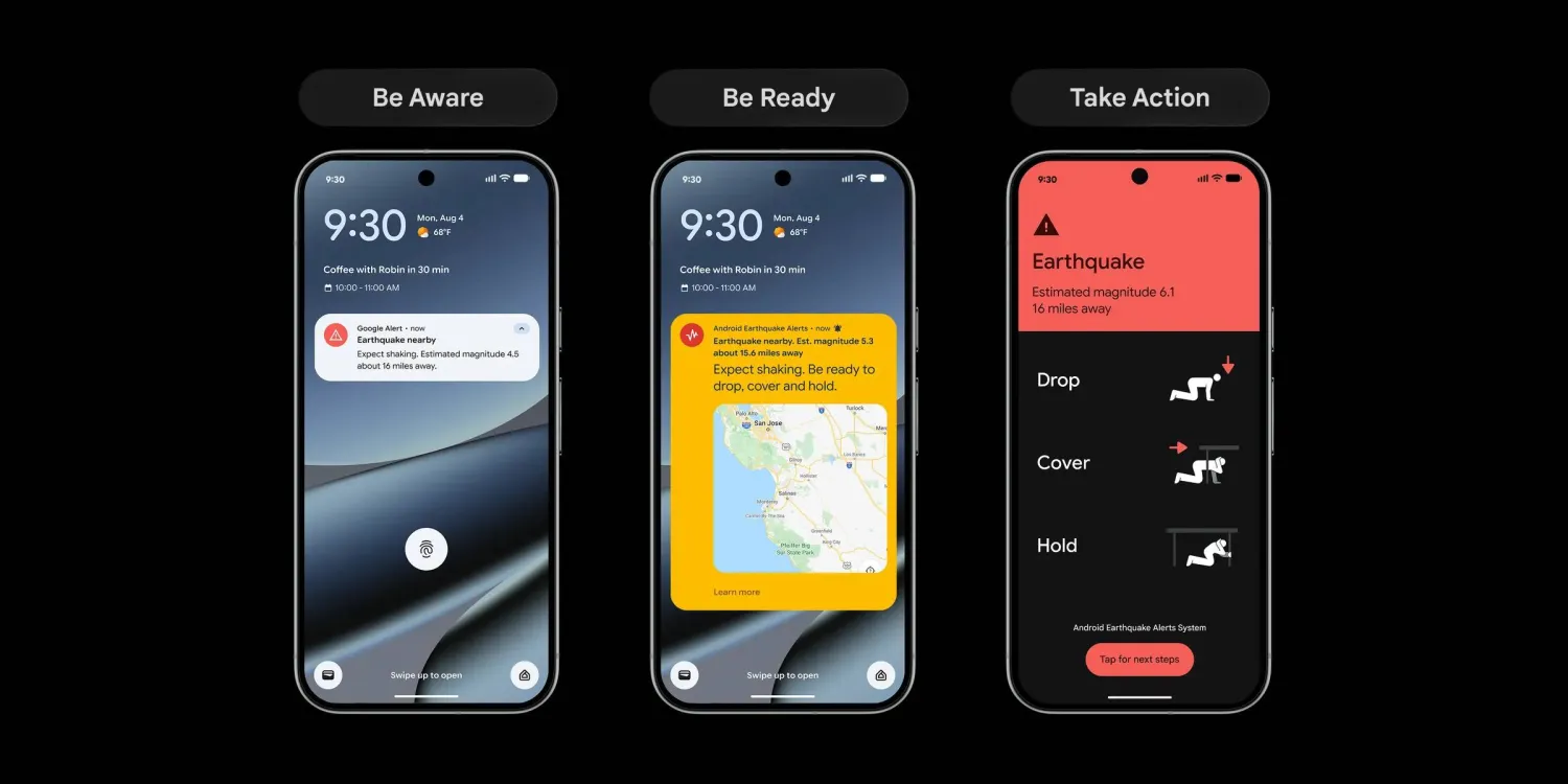 Google zgjeron sistemin e paralajmërimit të tërmeteve në Android në mbi 200 rajone dhe integron harta me epicentrin, shkallën e magnitudës dhe udhëzime mbrojtëse në kohë reale.